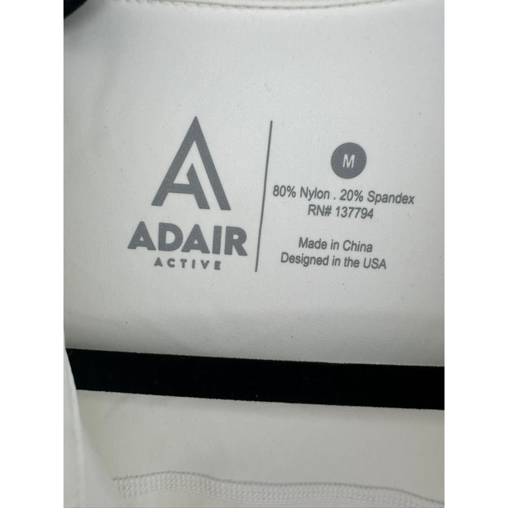 Adair Active Sleeveless Racerback Zip Shirt White Athleisure Medium - Picture 4 of 7